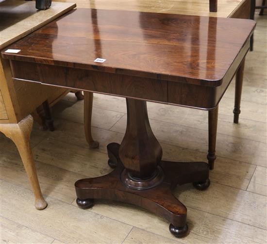 A Victorian rosewood side table W.76cm